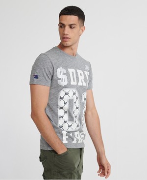 Superdry First Férfi Pólók Sötét Szürke | OSQAD2798